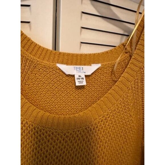 Time And Tru Flutter Sleeve Sweater Yellow Size XL (16-18) - Picture 6 of 6